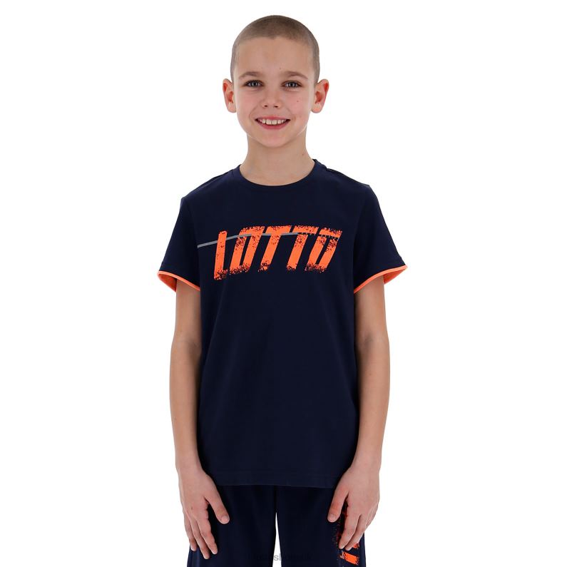 LOGO TEE Kids 446TN1147 Apparel NAVY BLUE Lotto
