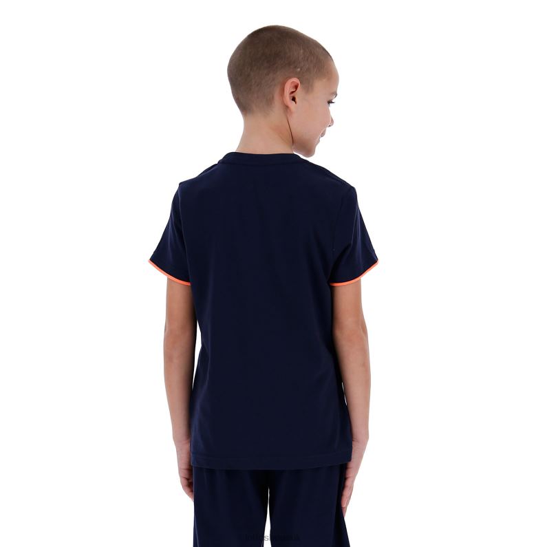 LOGO TEE Kids 446TN1147 Apparel NAVY BLUE Lotto