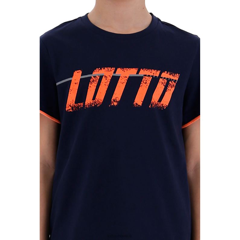 LOGO TEE Kids 446TN1147 Apparel NAVY BLUE Lotto