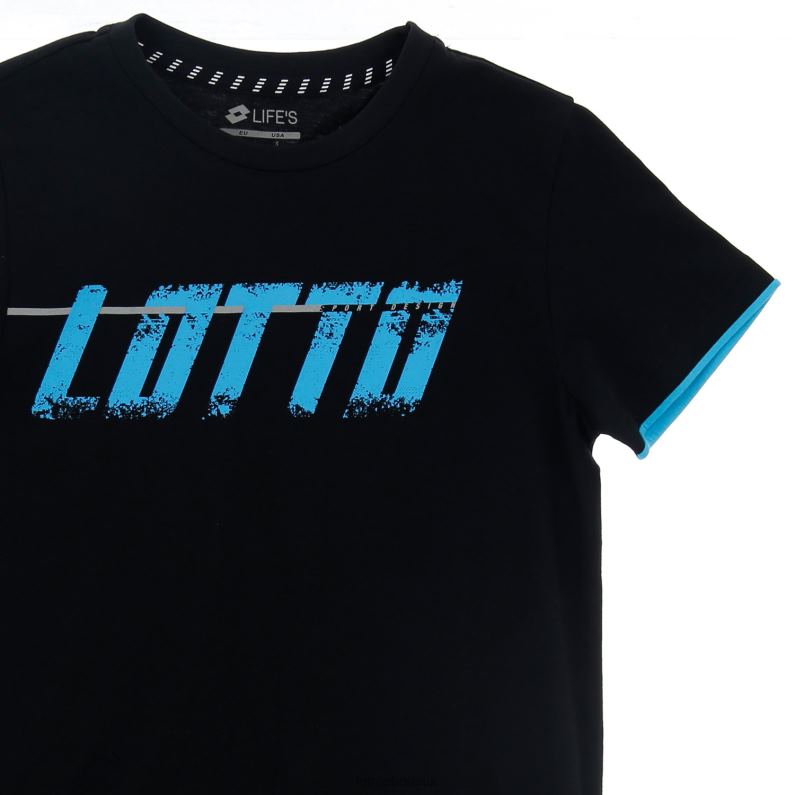 LOGO TEE Kids 446TN1149 Apparel ALL BLACK Lotto