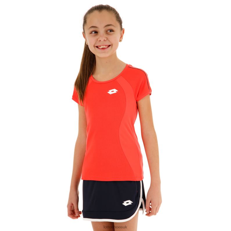 SQUADRA G TEE PL Kids 446TN1169 Apparel RED FLUO Lotto