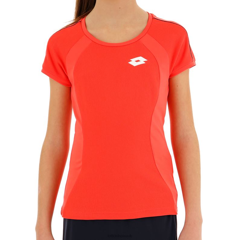 SQUADRA G TEE PL Kids 446TN1169 Apparel RED FLUO Lotto