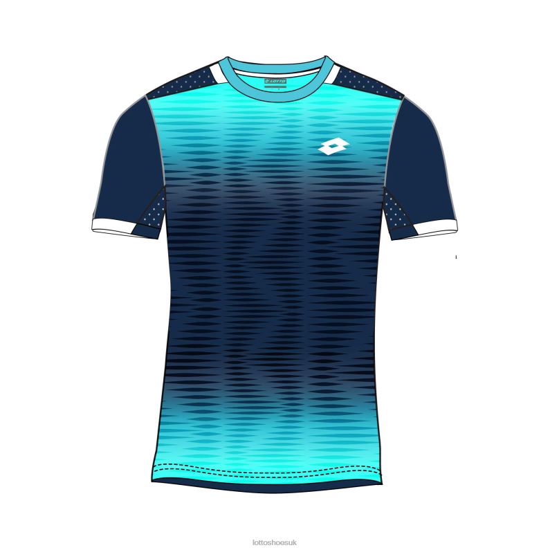 TOP B IV TEE 2 Kids 446TN1163 Apparel BLUE ATOLL/NAVY BLUE Lotto