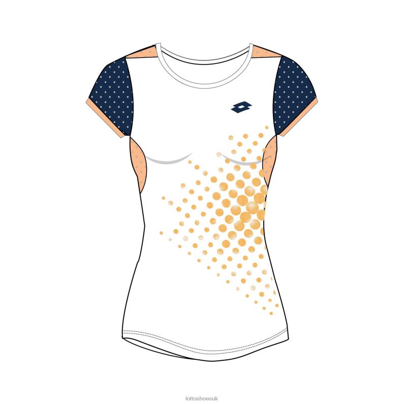 TOP G IV TEE 1 Kids 446TN1162 Apparel BRIGHT WHITE/ORANGE BEAT Lotto