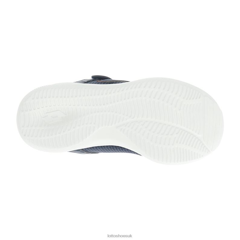 EVOLITE AMF III MLG CL S Kids 446TN1087 Shoes DRESS BLUE/ALL BLACK/RUST ORANGE Lotto