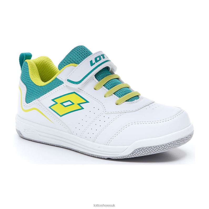 SET ACE AMF XIV CL SL Kids 446TN1074 Shoes ALL WHITE/ACACIA GREEN/SPECTRA GREEN Lotto