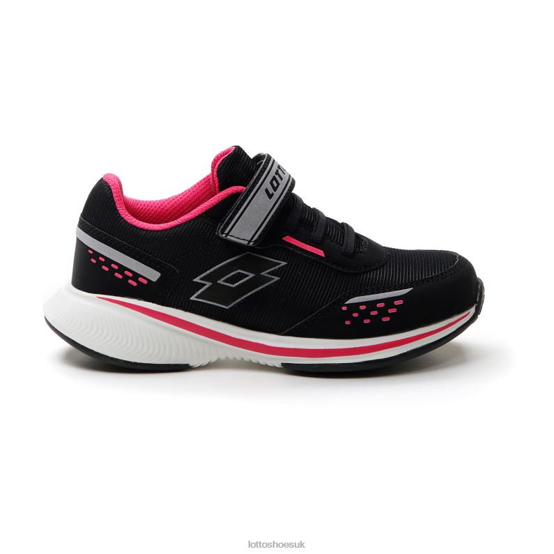 SPEEDEVO 600 AMF II CL S Kids 446TN1095 Shoes ALL BLACK/GRAVITY TITAN/GLAMOUR PINK Lotto