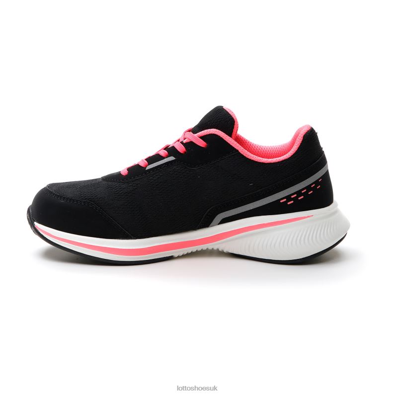 SPEEDEVO 600 AMF JR Kids 446TN1090 Shoes ALL BLACK/COOL GRAY 11C/NEON MAGENTA Lotto