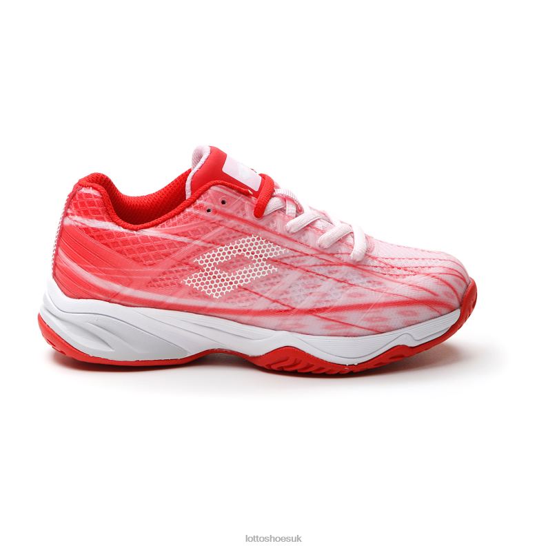 MIRAGE 300 ALR JR Kids 446TN1123 Shoes PINK CHERRY/ALL WHITE/RED POPPY Lotto