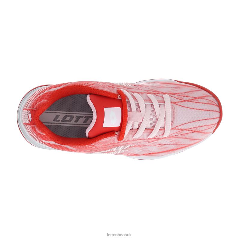 MIRAGE 300 ALR JR Kids 446TN1123 Shoes PINK CHERRY/ALL WHITE/RED POPPY Lotto