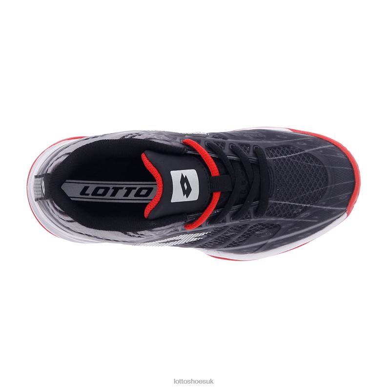 MIRAGE 300 ALR JR Kids 446TN1128 Shoes ALL BLACK/ALL WHITE/FLAME RED Lotto