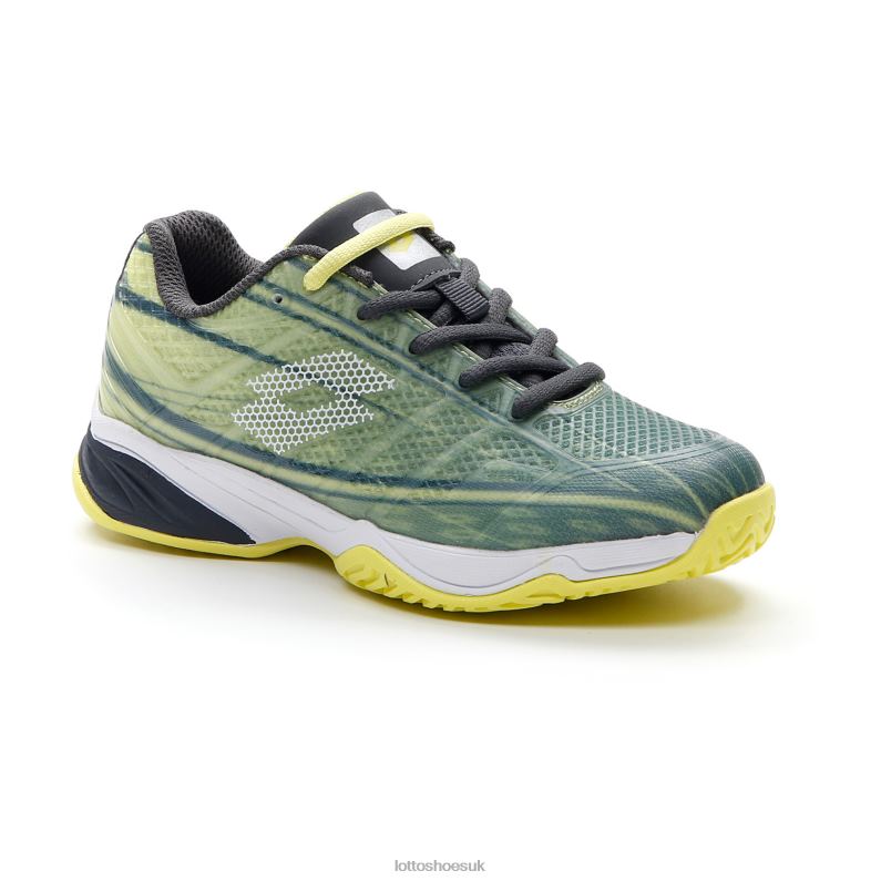 MIRAGE 300 ALR JR Kids 446TN1132 Shoes ASPHALT/ALL WHITE/YELLOW NEON Lotto