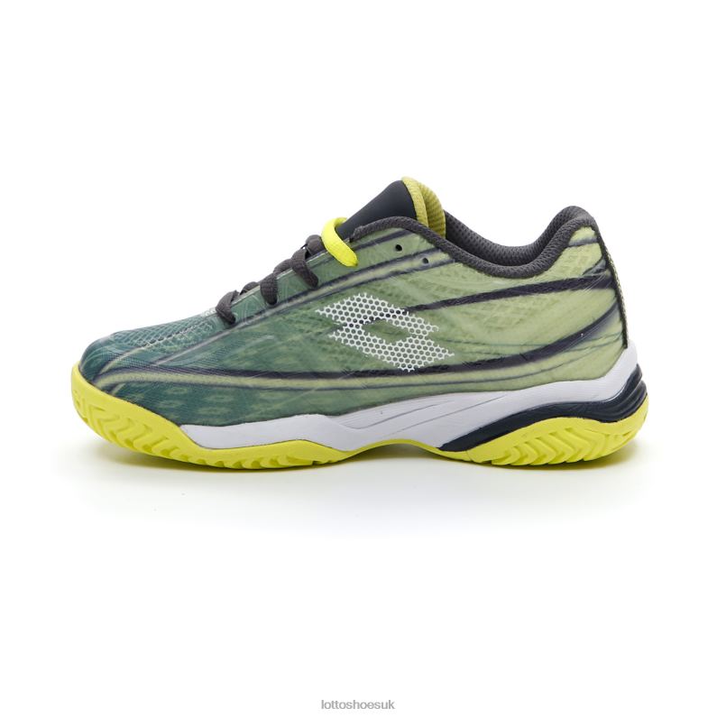 MIRAGE 300 ALR JR Kids 446TN1132 Shoes ASPHALT/ALL WHITE/YELLOW NEON Lotto