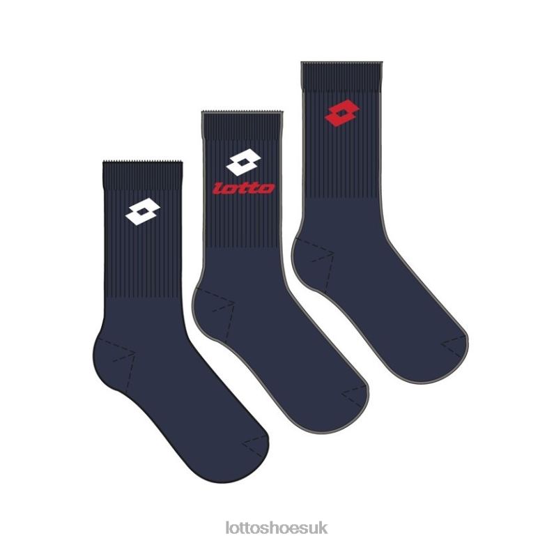 SOCK QUARTER - PK3PRS Man 446TN661 Accessoris NAVY BLUE Lotto
