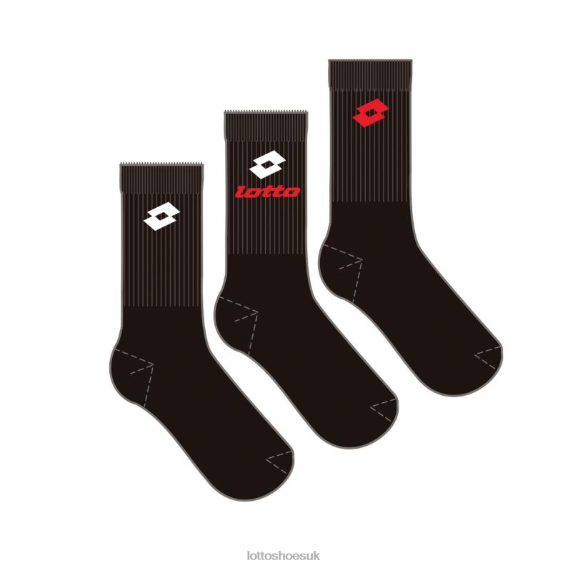 SOCK QUARTER - PK3PRS Man 446TN680 Accessoris ALL BLACK Lotto