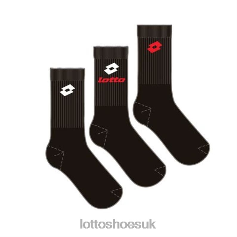 SOCK QUARTER - PK3PRS Man 446TN680 Accessoris ALL BLACK Lotto