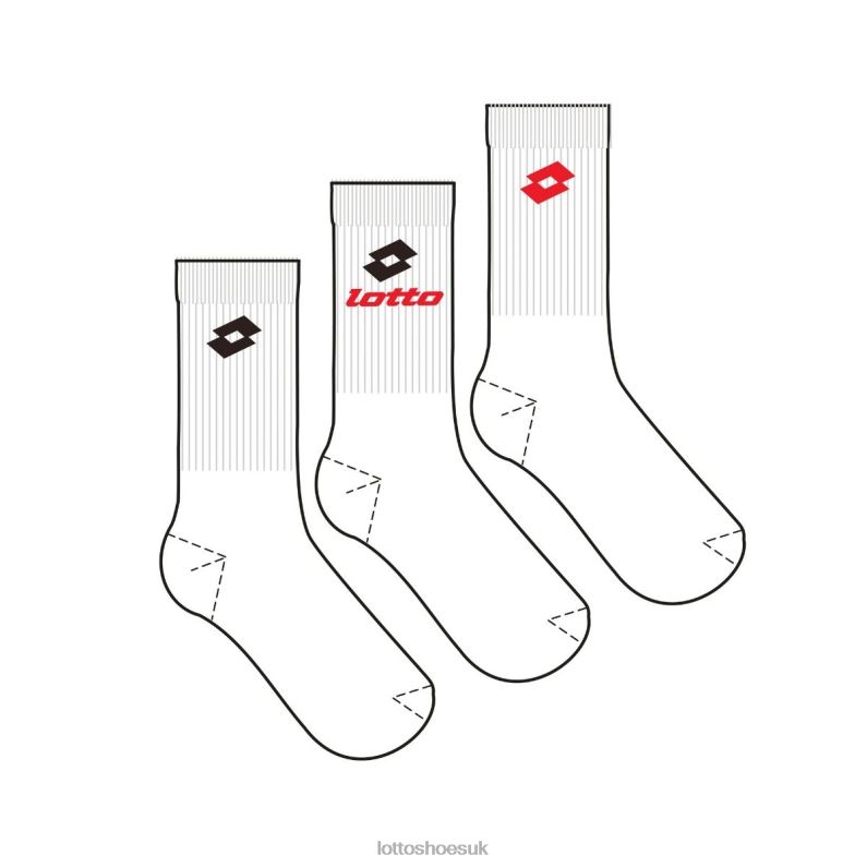 SOCK QUARTER - PK3 Man 446TN662 Accessoris BRILLIANT WHITE Lotto