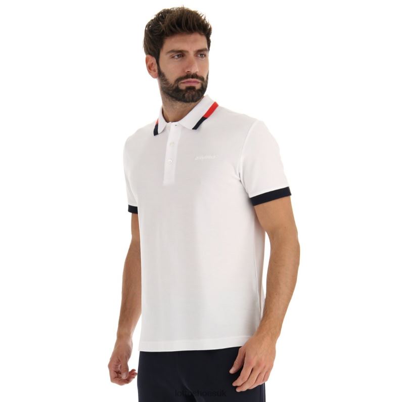 POLO ALASSIO II PQ Man 446TN577 Apparel BRIGHT WHITE Lotto