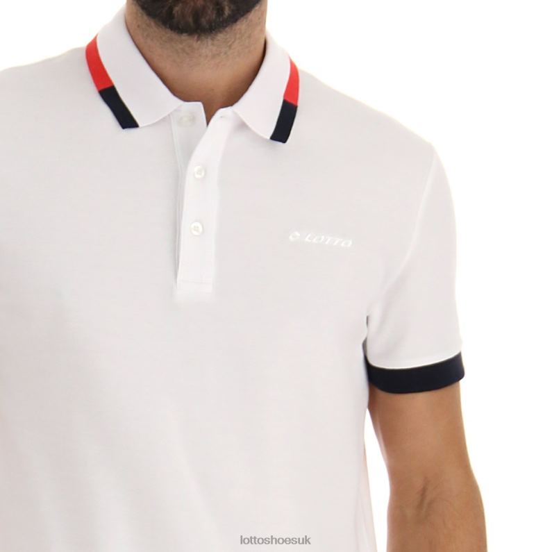 POLO ALASSIO II PQ Man 446TN577 Apparel BRIGHT WHITE Lotto