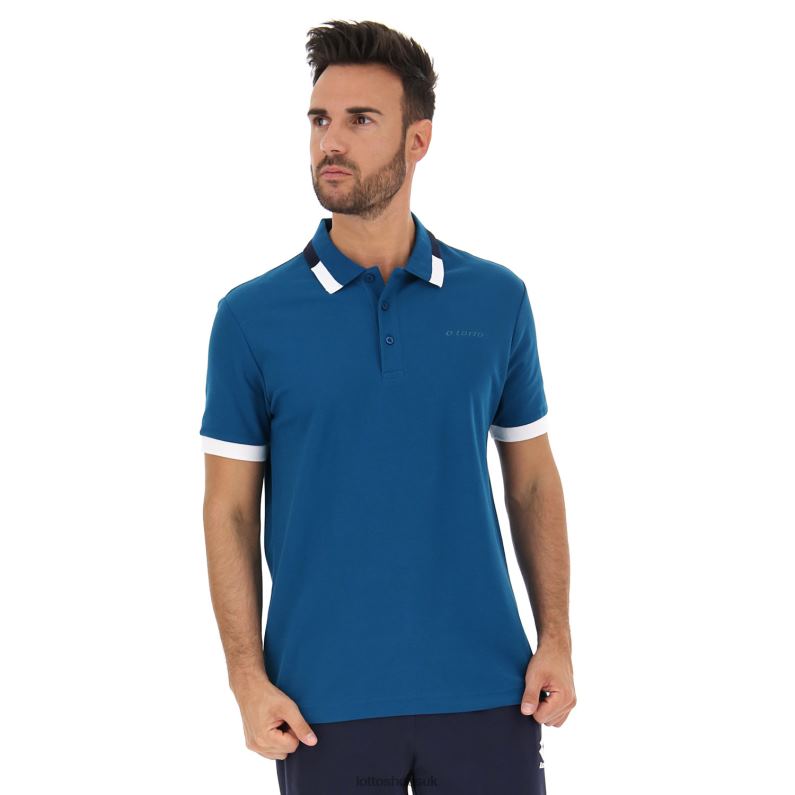POLO ALASSIO II PQ Man 446TN578 Apparel LYONS BLUE Lotto