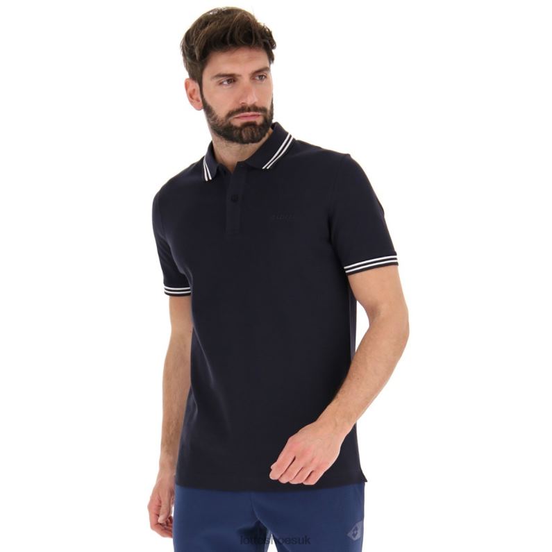 POLO CLASSICA Man 446TN555 Apparel NAVY BLUE/BRIGHT WHITE Lotto
