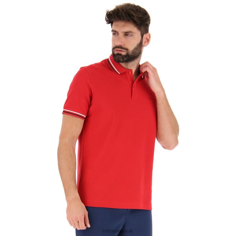 POLO CLASSICA Man 446TN557 Apparel TANGO RED/NAVY BLUE Lotto