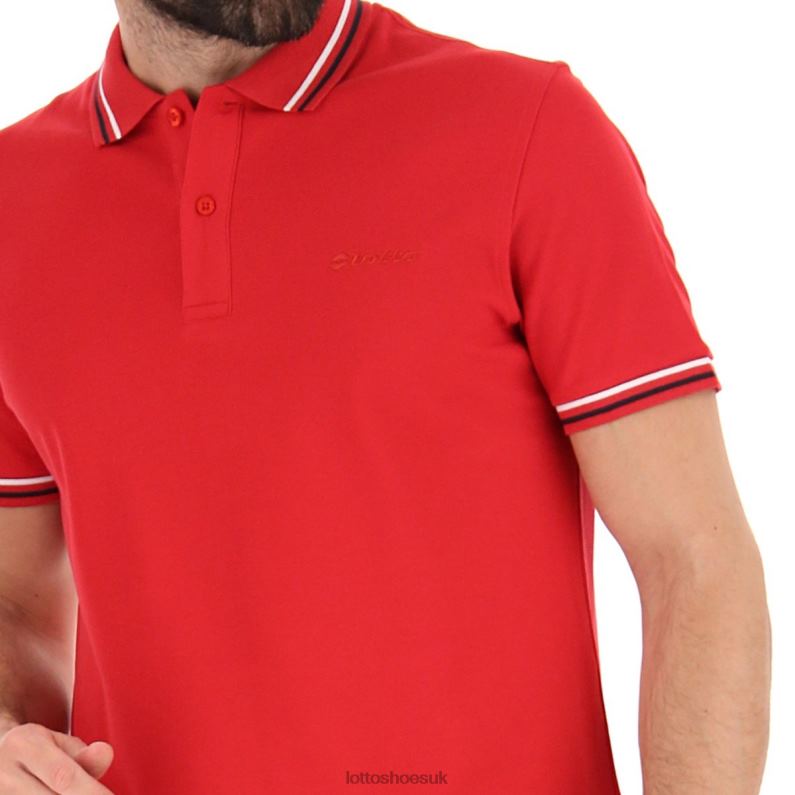 POLO CLASSICA Man 446TN557 Apparel TANGO RED/NAVY BLUE Lotto