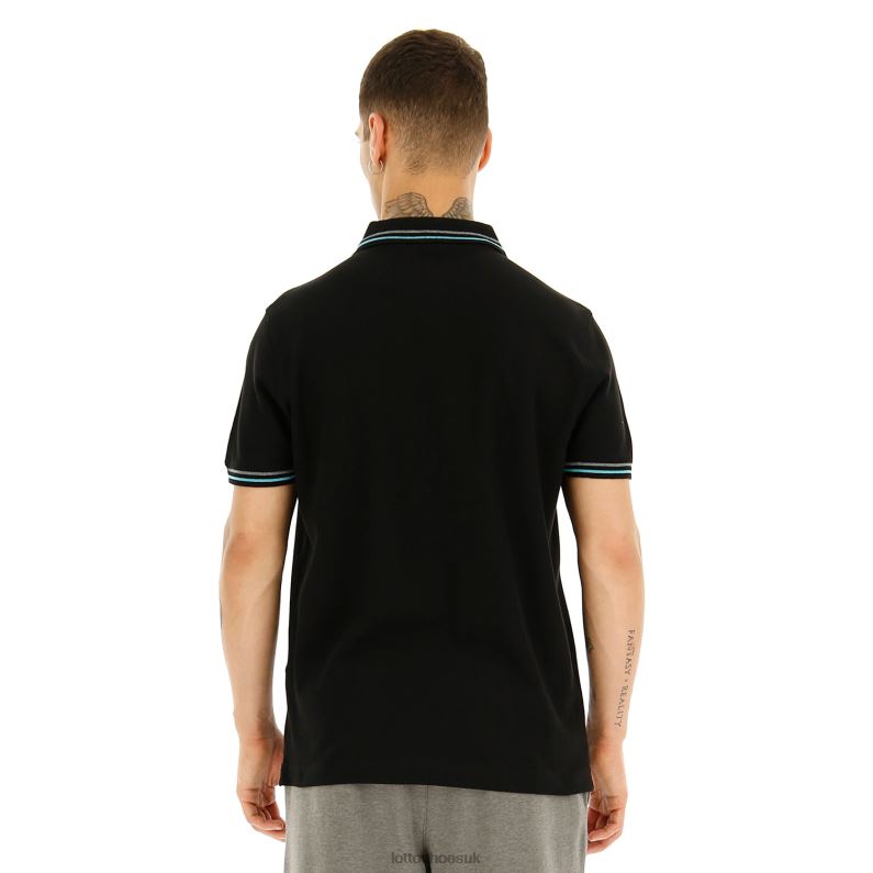POLO CLASSICA Man 446TN584 Apparel BLACK/BLUE CURACAO Lotto