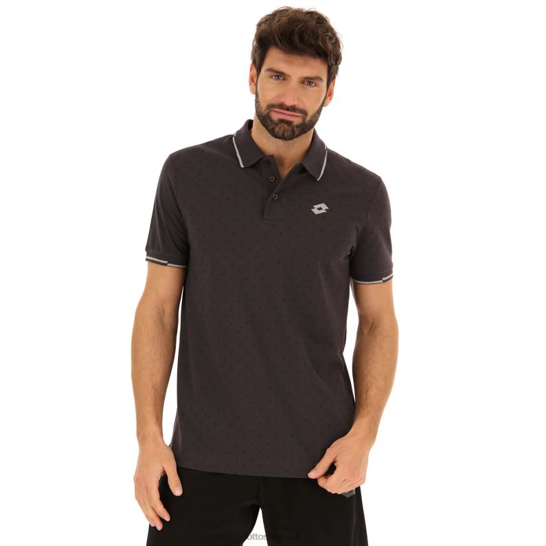 POLO ELBA Man 446TN569 Apparel EBONY/COOL GRAY 6C Lotto