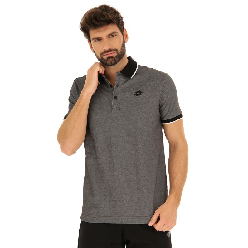POLO FIRENZE PQ Man 446TN563 Apparel ALL BLACK Lotto