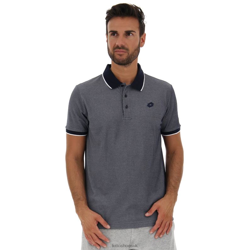 POLO FIRENZE PQ Man 446TN575 Apparel NAVY BLUE/BRILLIANT WHITE Lotto