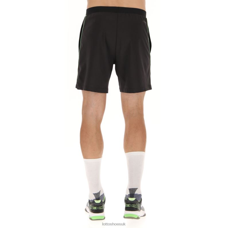 SUPERRAPIDA V SHORT Man 446TN624 Apparel ALL BLACK/GREEN APPLE NEO Lotto