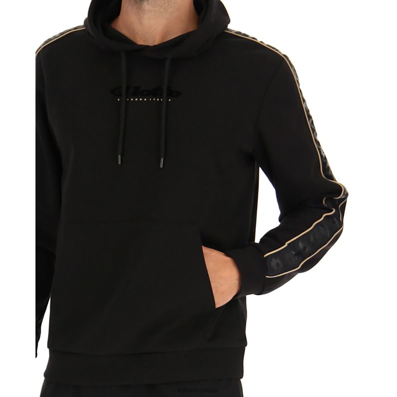 ATHLETICA CLASSIC IV SWEAT HD PL Man 446TN289 Apparel ALL BLACK Lotto
