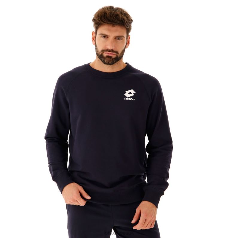 SMART SWEAT RN FT Man 446TN310 Apparel NAVY BLUE Lotto