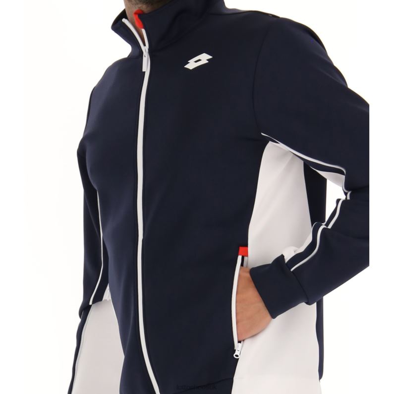 SQUADRA II JACKET Man 446TN274 Apparel NAVY BLUE/BRIGHT WHITE Lotto