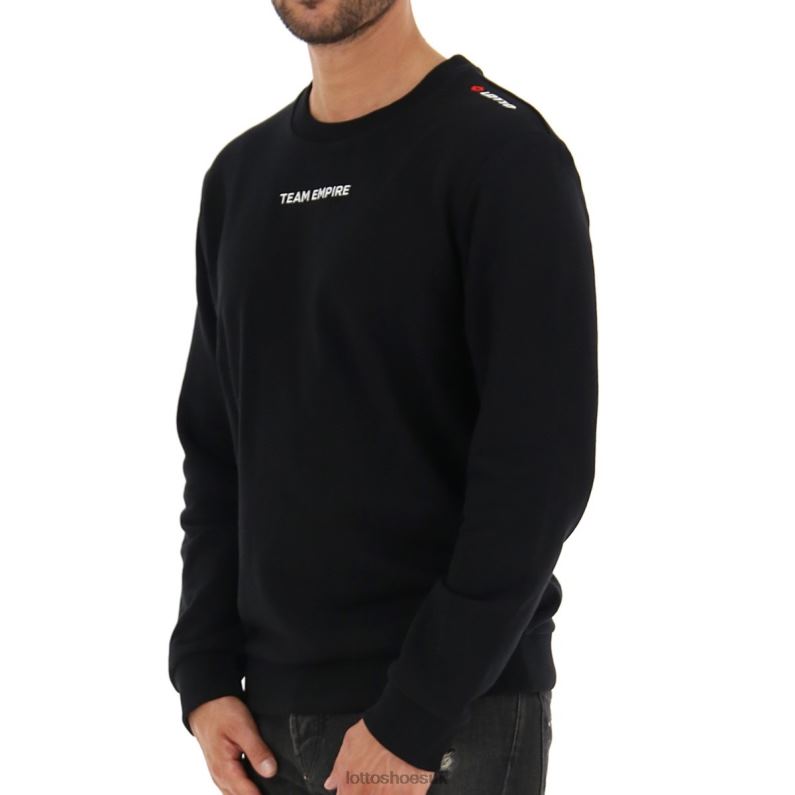 Team Empire Sweat RN Man 446TN316 Apparel ALL BLACK Lotto