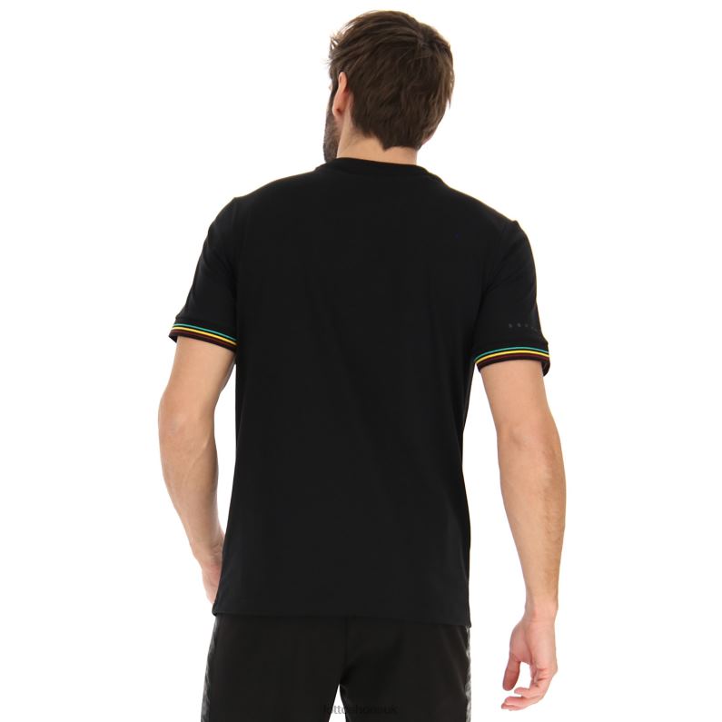 ATHLETICA CLASSIC V TEE Man 446TN388 Apparel ALL BLACK Lotto