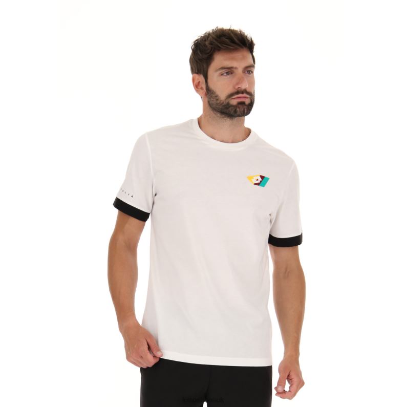 ATHLETICA CLASSIC V TEE Man 446TN389 Apparel CANDY WHITE Lotto