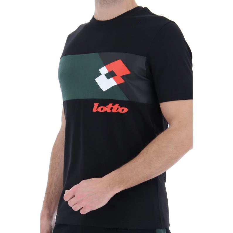 ATHLETICA LG III TEE JS Man 446TN385 Apparel ALL BLACK Lotto