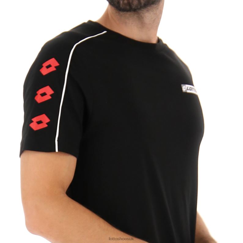 LOGO VIII TEE 1 Man 446TN413 Apparel ALL BLACK Lotto