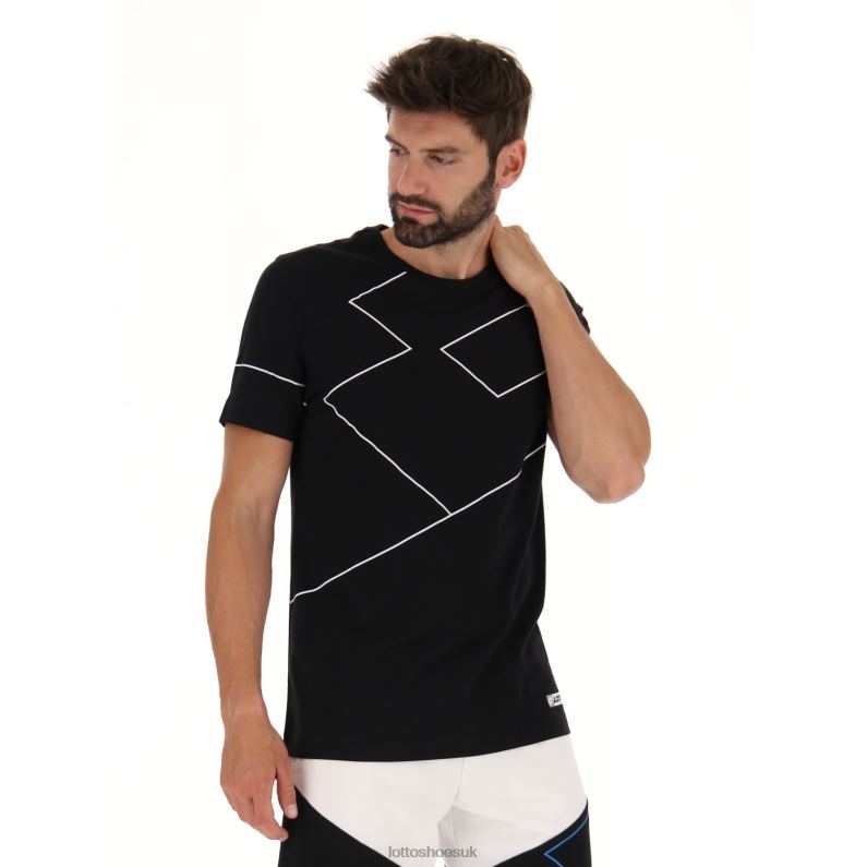 LOGO VII TEE 2 Man 446TN411 Apparel ALL BLACK Lotto
