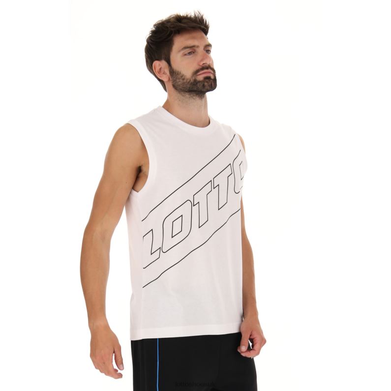 LOGO VII TEE SL Man 446TN409 Apparel BRIGHT WHITE Lotto