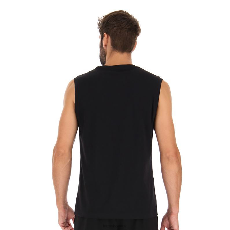 LOGO VII TEE SL Man 446TN410 Apparel ALL BLACK Lotto