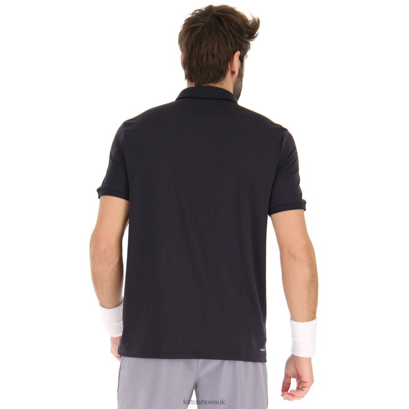 SQUADRA II POLO PL Man 446TN507 Apparel ALL BLACK Lotto