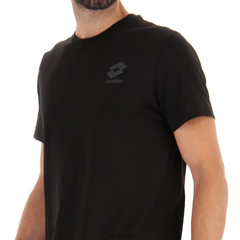 TEE BASIC Man 446TN455 Apparel ALL BLACK/EBONY Lotto