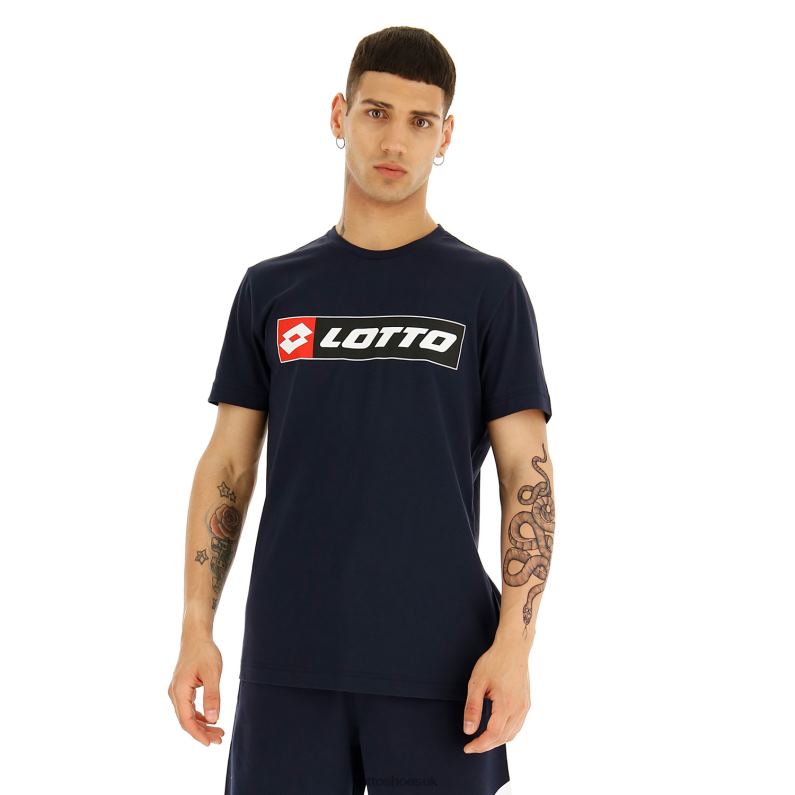 TEE LOGO JS Man 446TN430 Apparel NAVY BLUE Lotto