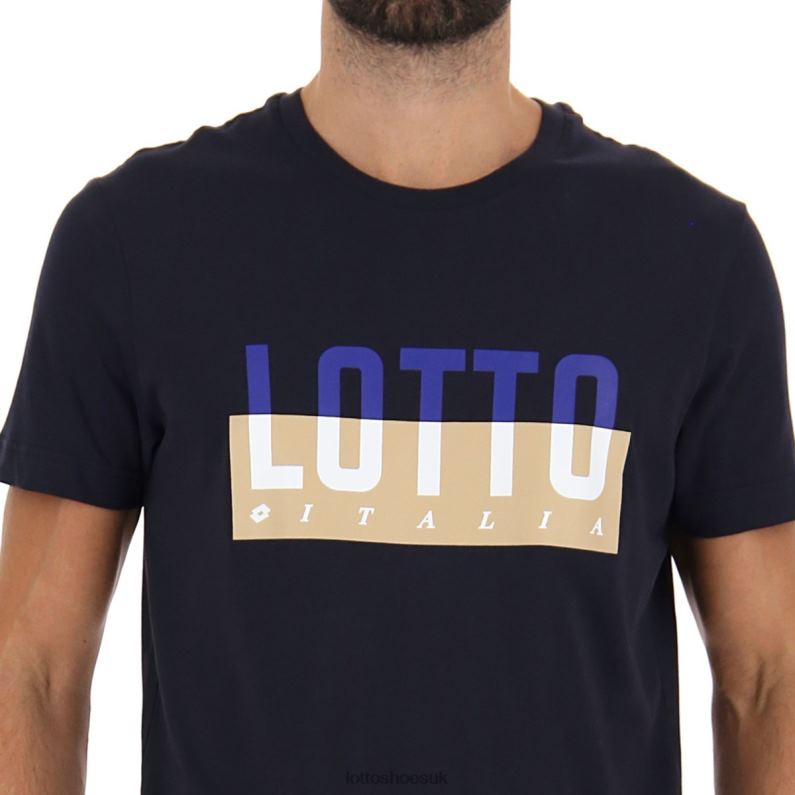 TEE PRISMA IV JS Man 446TN433 Apparel NAVY BLUE Lotto