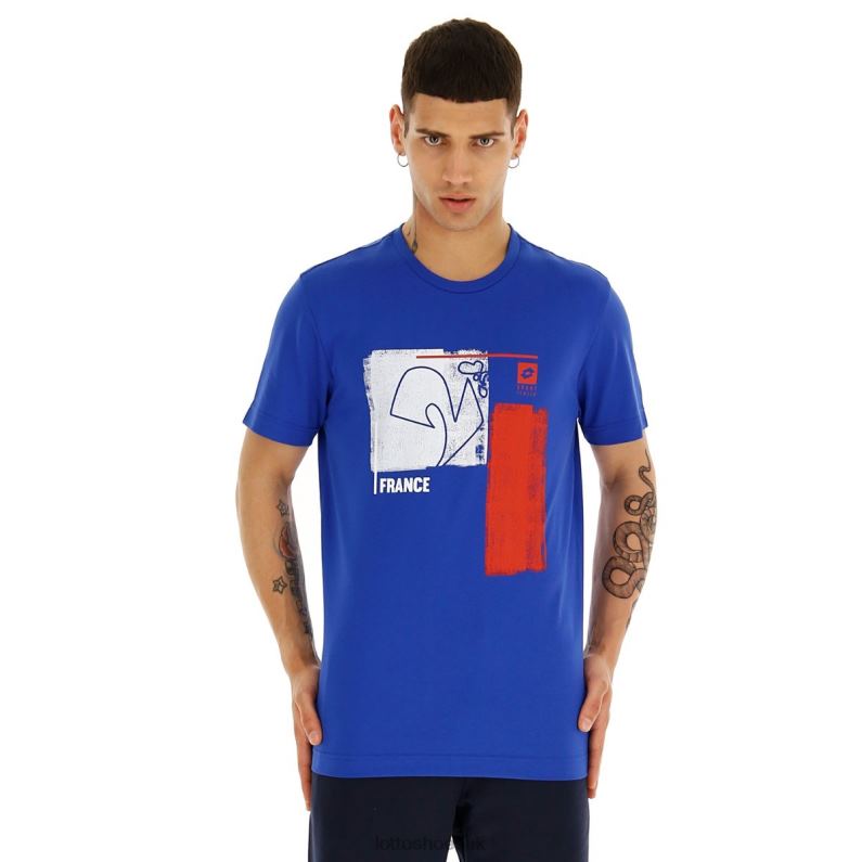 TEE WC22 FRANCE Man 446TN370 Apparel PACIFIC BLUE Lotto