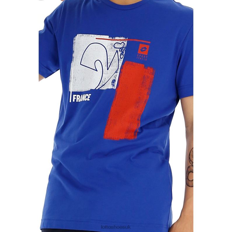 TEE WC22 FRANCE Man 446TN370 Apparel PACIFIC BLUE Lotto