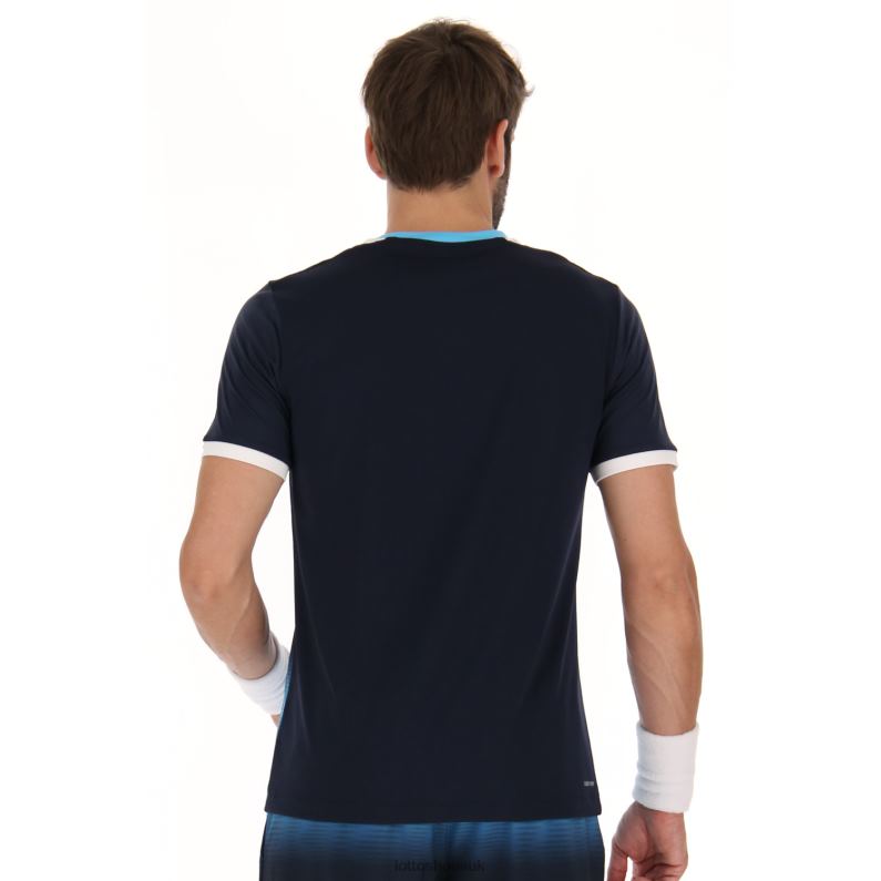 TOP IV TEE 2 Man 446TN497 Apparel BLUE ATOLL/NAVY BLUE Lotto